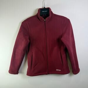Sherpa Adventure Gear Jacket Womens  medium red Full Zip Sweatshirt Fleece